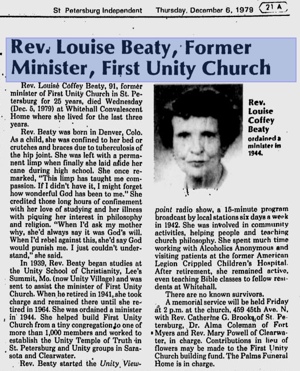 Louise Beaty - Unity Minister